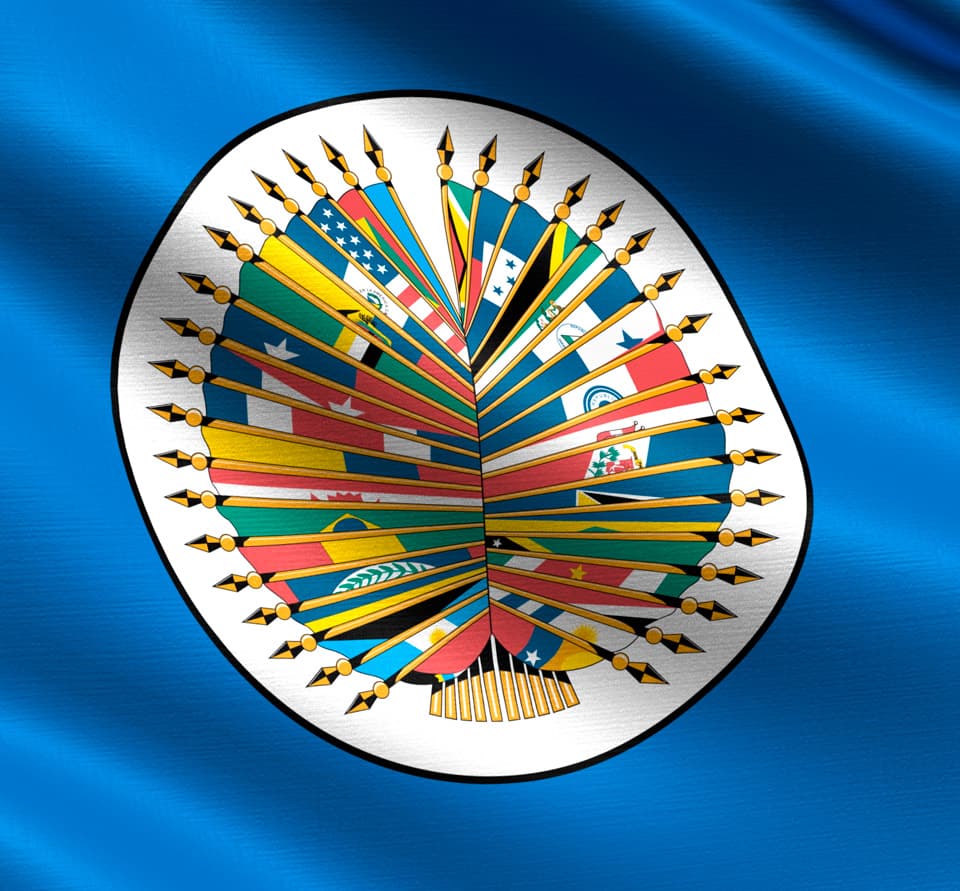 Emblem of the Organization of American States (OAS), of which Guyana is a member state